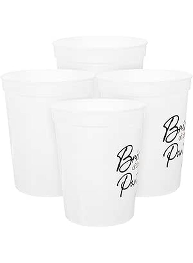 Unbreakable Plastic Juice Cups 4pcs Disposable Cocktail Wine Glasses for Party Wedding - Image 1