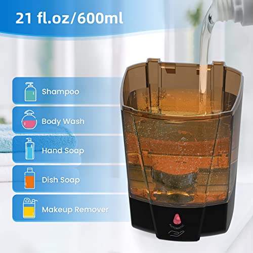 SVAVO Automatic Soap Dispenser Hand Soap Dispenser Wall Mount 600m/21fl.oz, Touchless Electric Sensor Pump Battery Operated for Offices Home Kitchen Bathroom Hotel Restaurant Commercial - Image 3