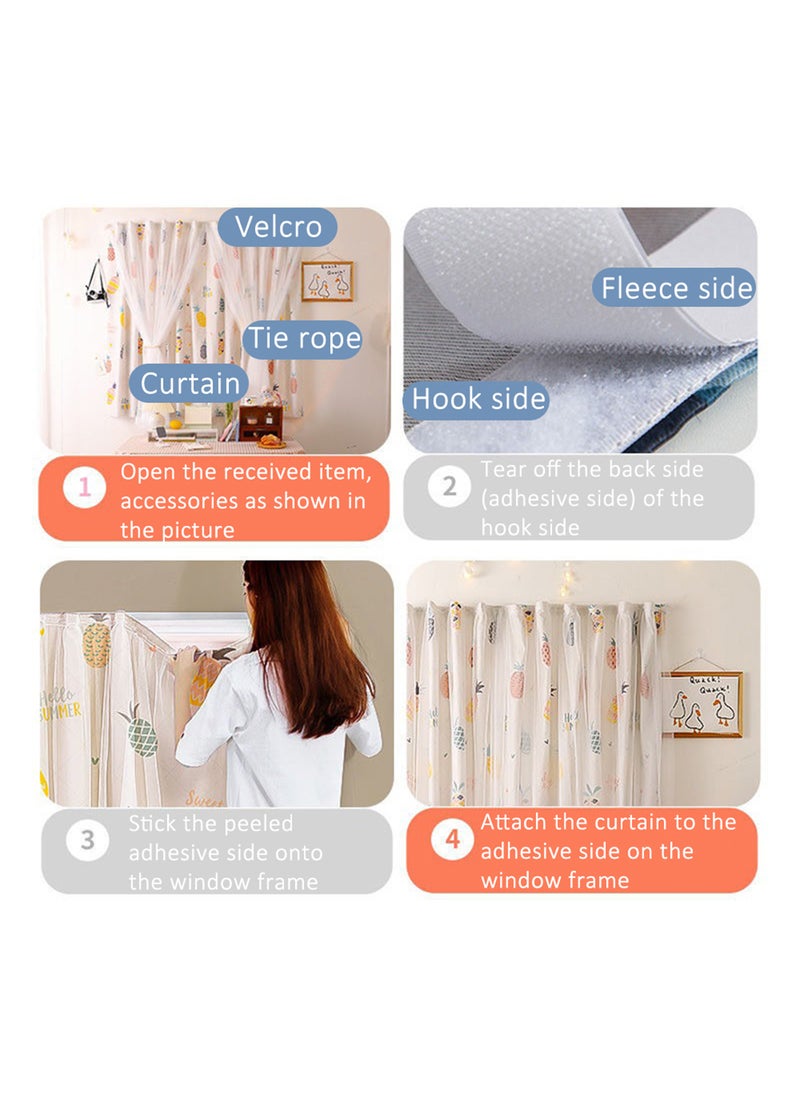 Generic - Velcro Double Layer Cartoon Pattern Blackout Curtains, 1 Panel Without Rods Window Curtains for Bedroom, Living Room (Tree Pattern, 100W x 200H cm) - Image 1