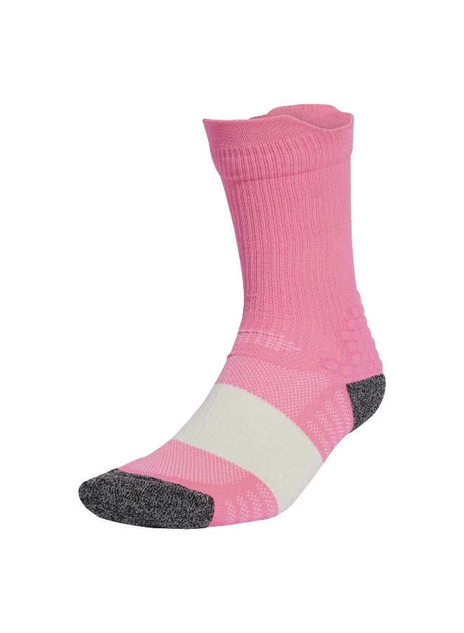 Adidas Runxboost Sock Pink Running Socks For Unisex 2 - 3.5