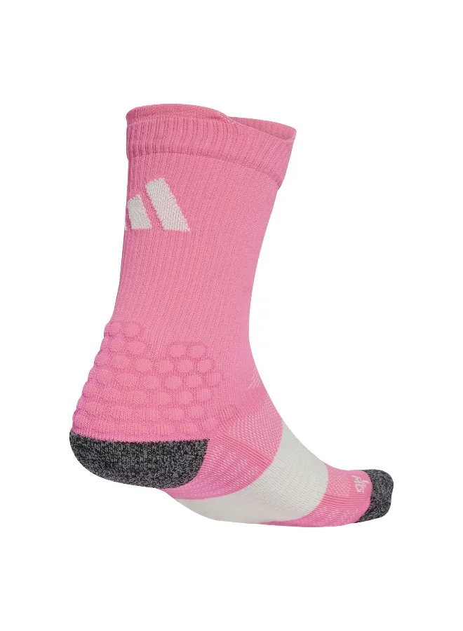 Adidas Runxboost Sock Pink Running Socks For Unisex 2 - 3.5