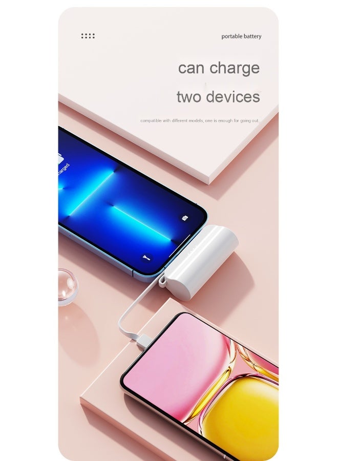 Mini Capsule Power Bank 10000mAh Portable Charger with Phone Stand (Includes Type-C Cable for Apple Devices) - Image 4