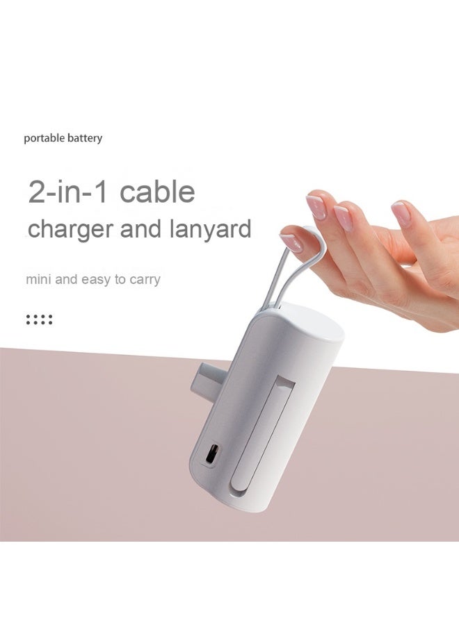 Mini Capsule Power Bank 10000mAh Portable Charger with Phone Stand (Includes Type-C Cable for Apple Devices) - Image 5