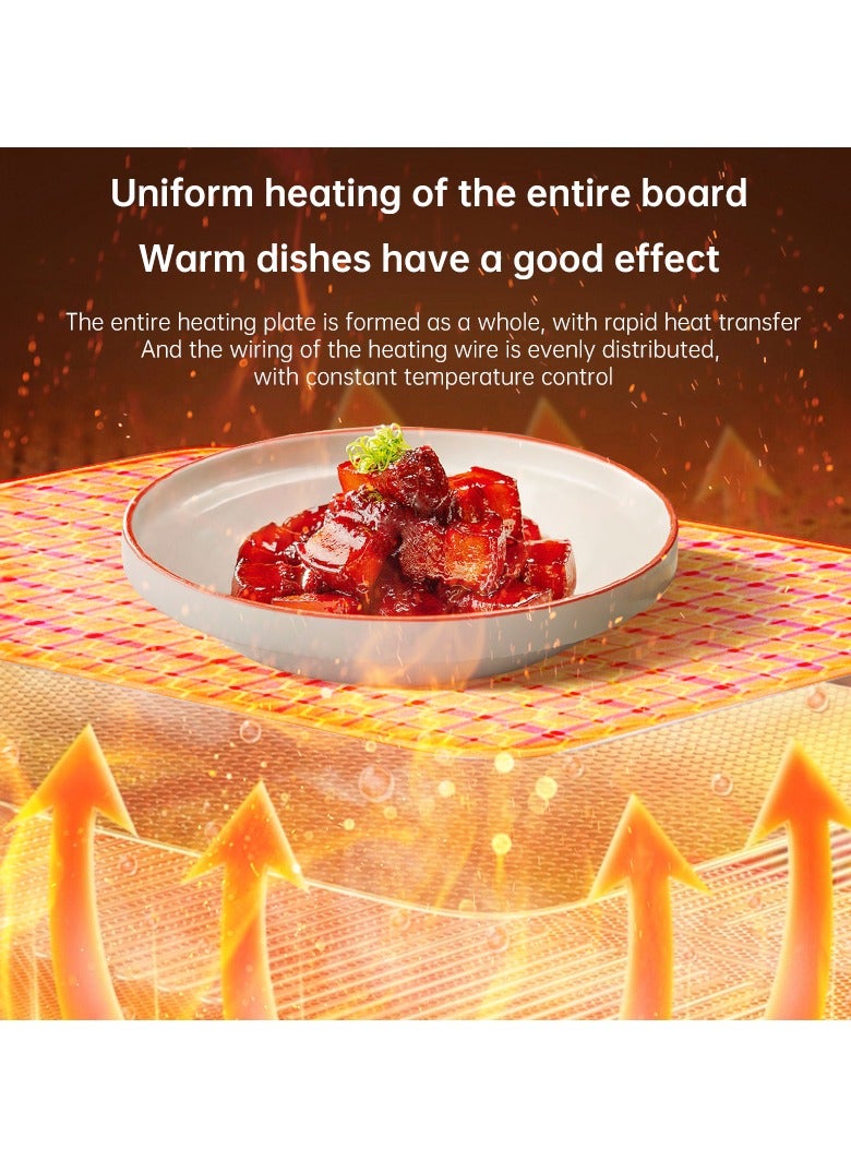 إيفرين سجادة تدفئة طعام كبيرة 600×300 مم مع سطح كامل من الجرافين و3 إعدادات لدرجة الحرارة وإيقاف التشغيل التلقائي وتصميم قابل للطي محمول للحفلات والمناسبات - Image 5