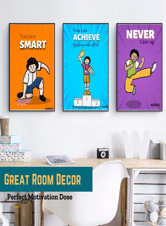 EKDALI Strong Boys Wall Poster With Motivational Quotes for Boys Room| Set of 6 posters | 6 x 9 inches | 350 GSM thick paper - Image 3