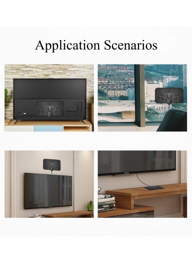 TV Antenna Indoor HDTV Antenna Support 4K 1080p with Signal Booster TV Antenna Indoor for Smart TV & Old TV & Local Channels