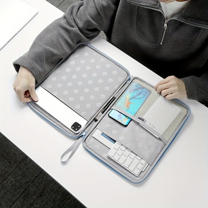 Portable Tablet Laptop Bag, iPad Storage, New Style, Waterproof, Shockproof, Leather Feel, Suitable for Men and Women - Image 4