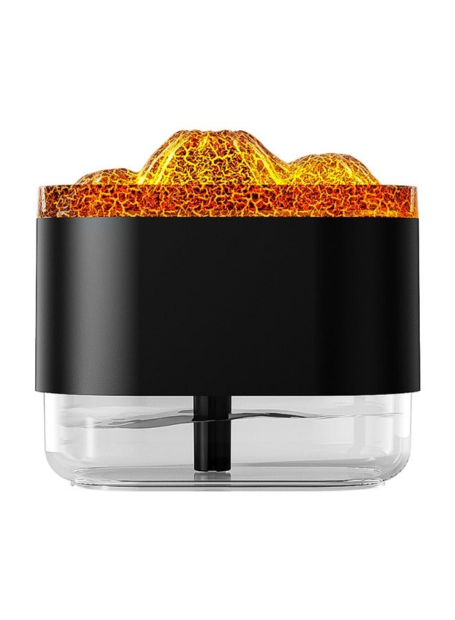 Portable Humidifiers For Bedroom 300ml Cool Mist Humidifiers And Oil Diffuser,Quiet Rapid Humidifiers,Mini USB Air Scent Small Humidifier With 7-Led Color Changing (Black-Volcano) - Image 2