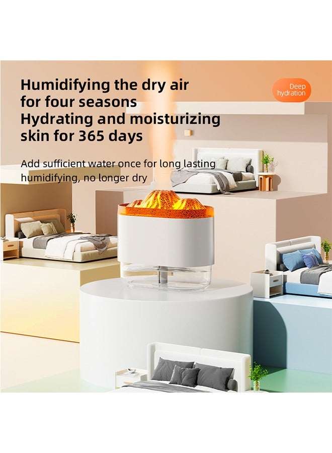 Portable Humidifiers For Bedroom 300ml Cool Mist Humidifiers And Oil Diffuser,Quiet Rapid Humidifiers,Mini USB Air Scent Small Humidifier With 7-Led Color Changing (Black-Volcano) - Image 4