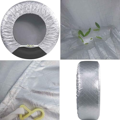 Amfor Tire Covers Set of 4, Waterproof Anti-UV Sun Snow Rain Tire Covers for Trailers, RV, Camper, SUV, Truck, Fit 33-35 inches Tire Diameter - Image 3
