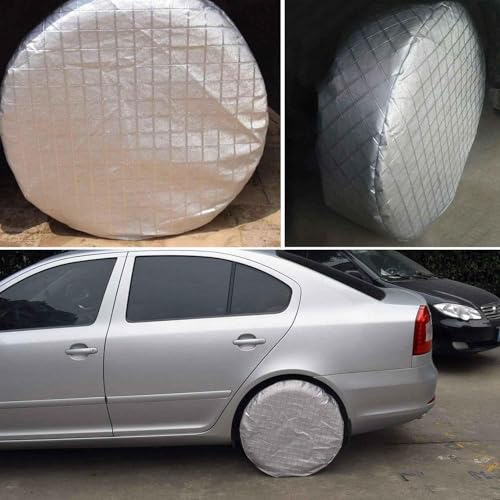 Amfor Tire Covers Set of 4, Waterproof Anti-UV Sun Snow Rain Tire Covers for Trailers, RV, Camper, SUV, Truck, Fit 33-35 inches Tire Diameter - Image 5