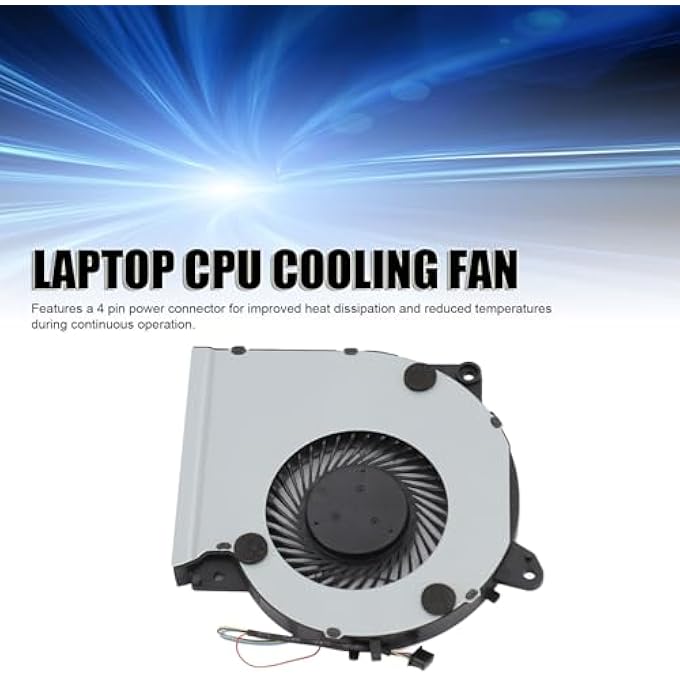 LAPTOP CPU COOLING FAN, FOR ASUS X409F X409FA X409FJ X509FB A509FB NOTEBOOK COOLING FAN, 4PIN CPU COOLER, ENHANCED COOLING PERFORMANCE, COMPACT AND LIGHTWEIGHT, P9X8DH6O5G - Image 2