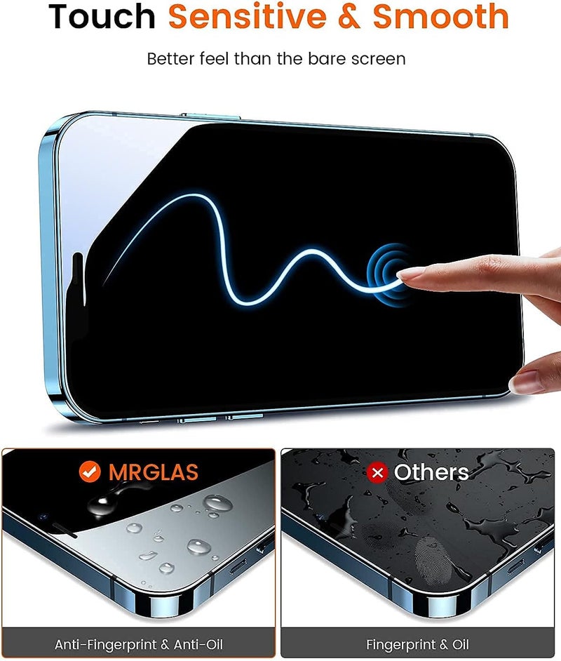 MRGLAS 2+2 Packs Screen Protector for iPhone 12 Pro Max with Camera Lens Protector [9H+ Military-Grade Aerospace Glass][Auto-Alignment Kits] Shatterproof Tempered Glass Film for 12 Pro Max 6.7" Zero-Bubble - Image 4