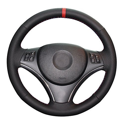 Eiseng DIY Sew Black Microfiber Leather Car Steering Wheel Cover for BMW E90 325i 328i 330i 335i E87 120i 130i 120d / 2013 2014 2015 X1 SUV Interior Accessories - Image 1