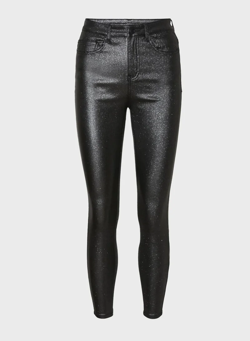 NOISY MAY High Waist Shimmer Pants