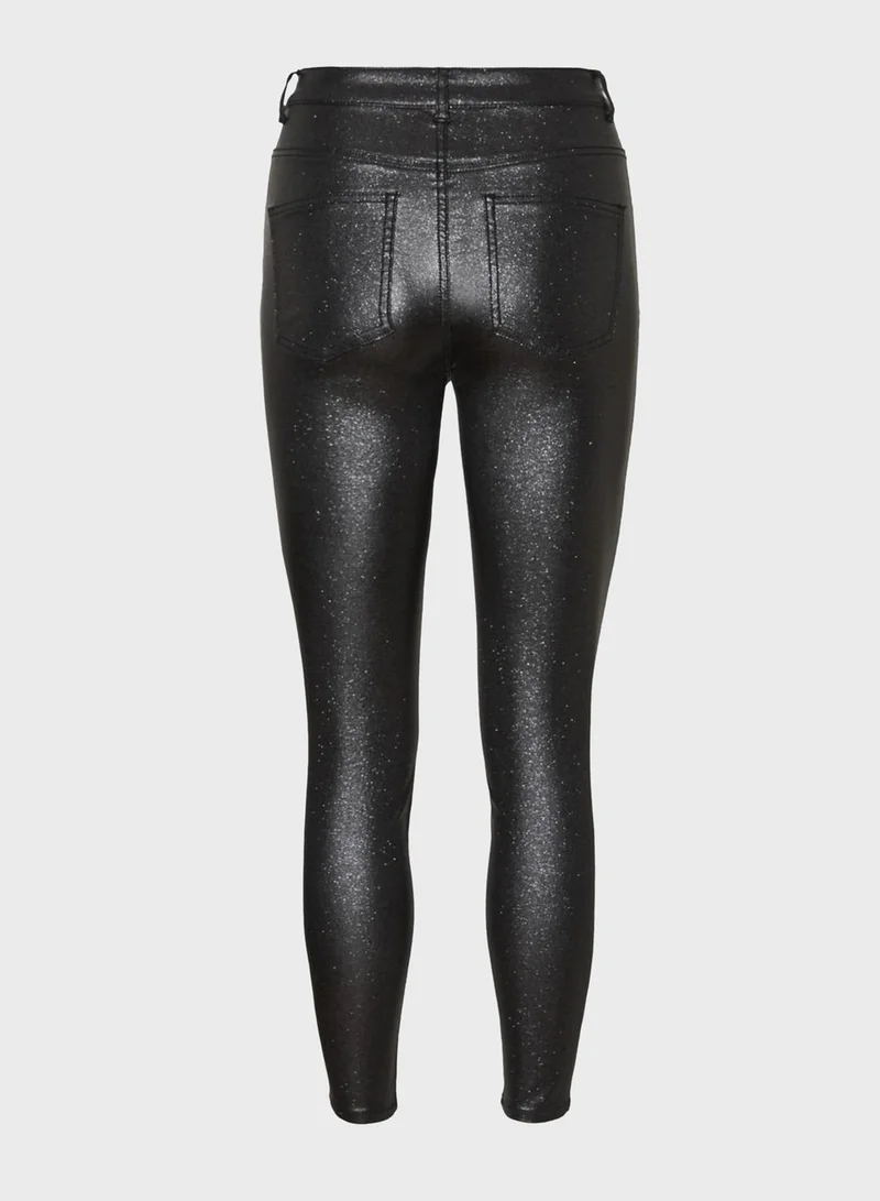 NOISY MAY High Waist Shimmer Pants