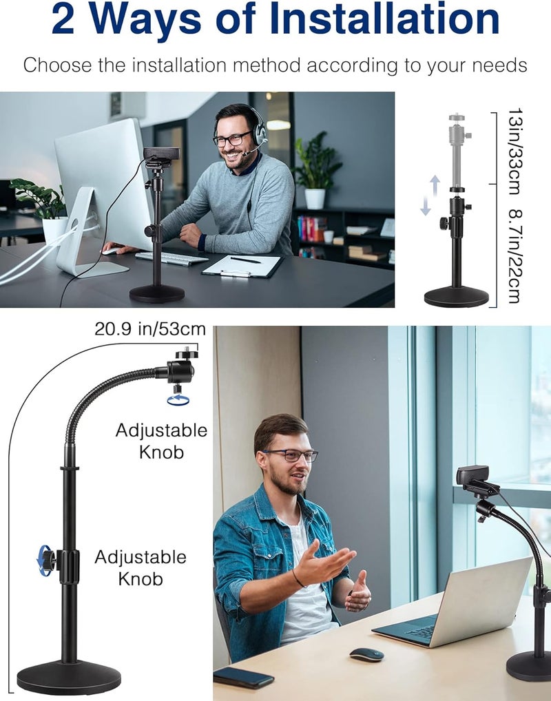 Puroma Webcam Stand Goose-Neck Mount for Logitech Webcams - Image 4