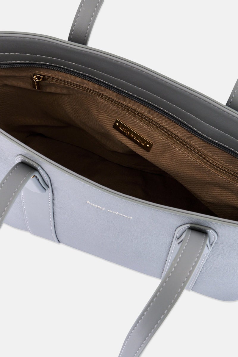 Kathy Ireland Women Brand Logo Handbag, Steel Grey - Image 4