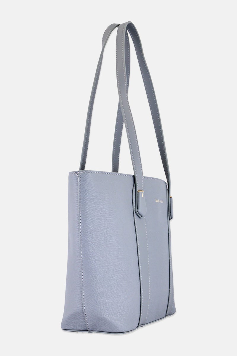 Kathy Ireland Women Brand Logo Handbag, Steel Grey - Image 2