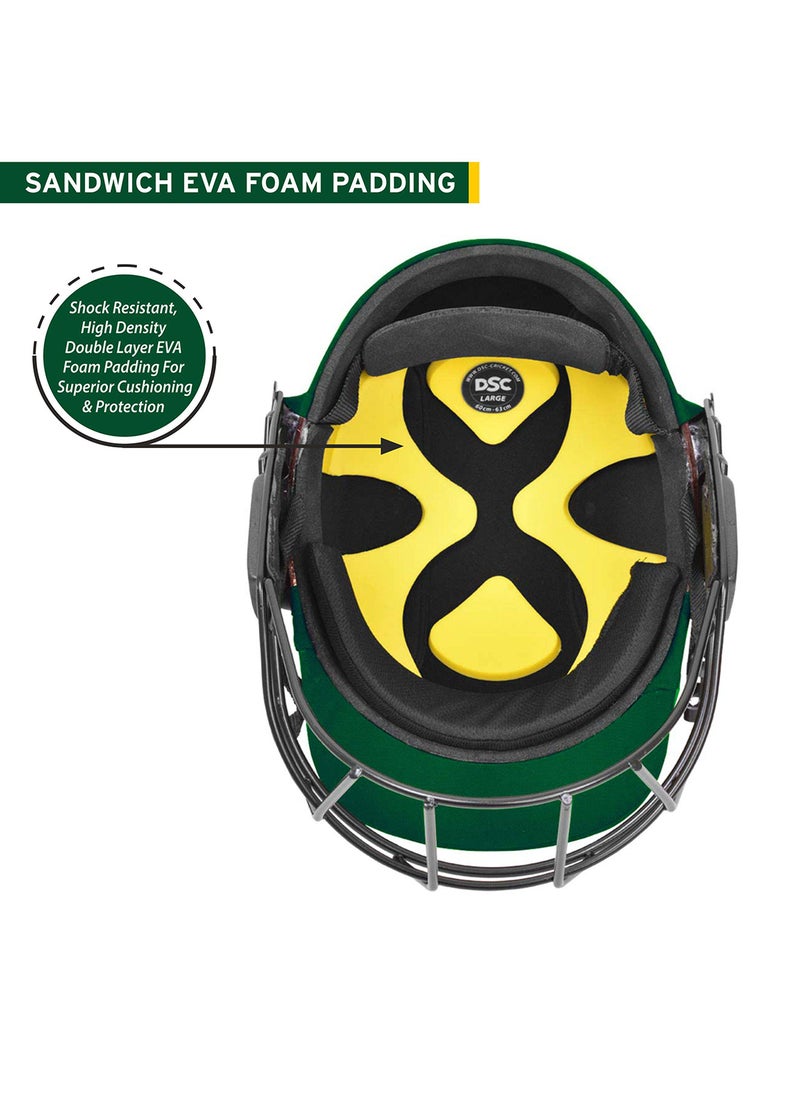 DSC Avenger PRO Premium Cricket Helmet | For Men & Boys | Fixed Spring Steel Grill | Back Support Strap | Neck Guard | Lightweight  - Image 3