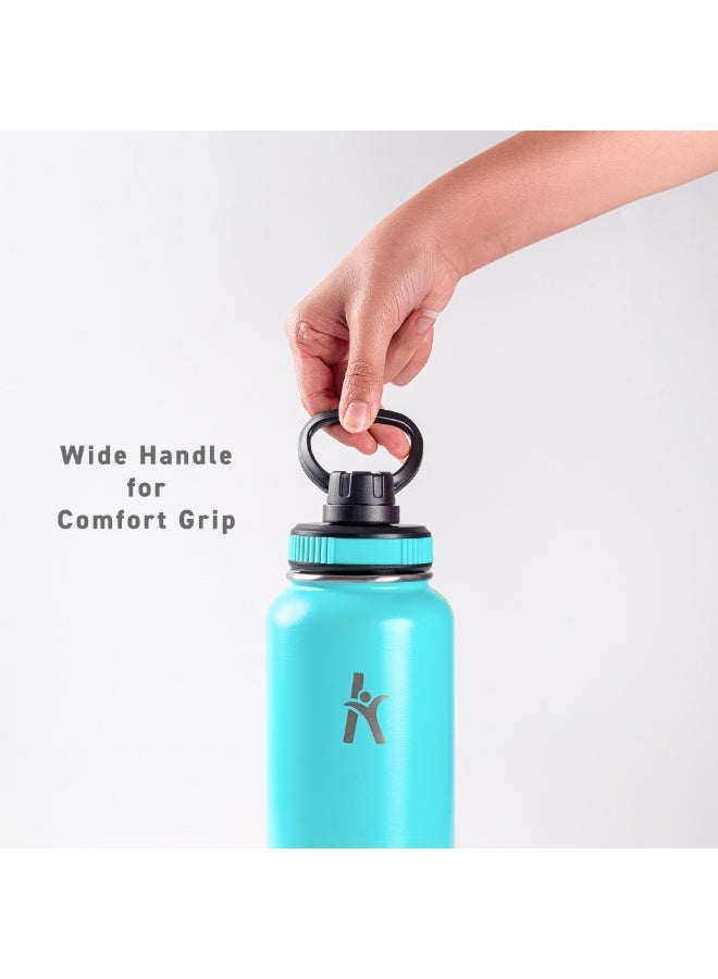 KRYMSO 950ml Stainless Steel Water Bottle, Sports Bottle with Straw, Double Wall Insulated Water Bottle, Thermos Flask, Water Bottle for kids, Gym - Image 5