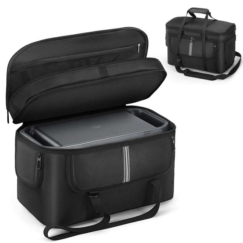 OCXLLEATLY Soft Carrying Bag Compatible with DJI Power 1000 Portable Power Station Storage Case Cover for Outdoor Power Charging Cable and Accessories - Image 2