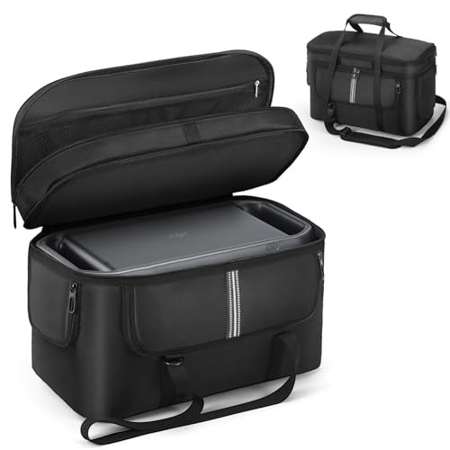 OCXLLEATLY Soft Carrying Bag Compatible with DJI Power 1000 Portable Power Station Storage Case Cover for Outdoor Power Charging Cable and Accessories - Image 1