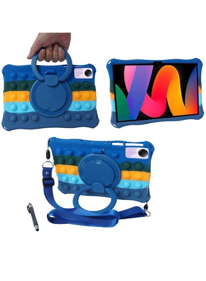 general Case Compatible with Xiaomi Redmi Pad SE 11 Inch 2023 Kids Friendly with Hand Strap Shoulder Belt Rotatable Stand Cover Funda
