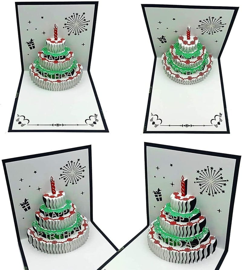 بطاقات عيد ميلاد ثلاثية الأبعاد منبثقة، بطاقة عيد ميلاد سعيدة مع موسيقى وكعكة عيد ميلاد بإضاءة LED دافئة، هدية بطاقة عيد ميلاد مع ظرف، بطاقات تهنئة هدايا مخصصة للنساء والأم والزوجة والأخت والصبي والفتاة - Image 5