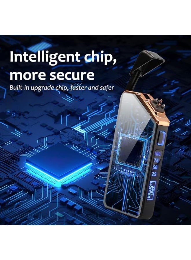 ولاعة كهربائية، قابلة لإعادة الشحن عبر منفذ USB، ولاعة قوسية مقاومة للرياح، سوداء، بتصميم عصري - Image 5