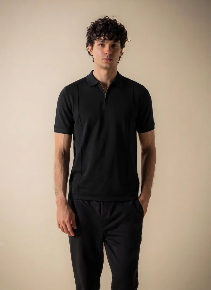 شايبس DETAILED POLO SHIRT WITH ZIP