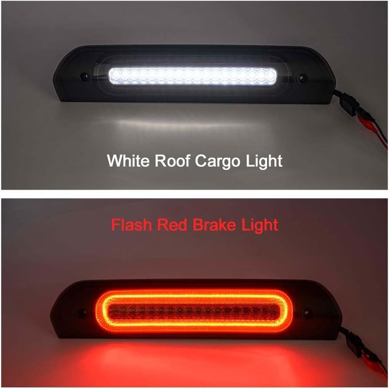 Mingrui test LED 3rd Third Brake Light for Dodge Ram 1500 2500 3500 2009-2018 with Strobe Feature Smoked Lens - Image 2