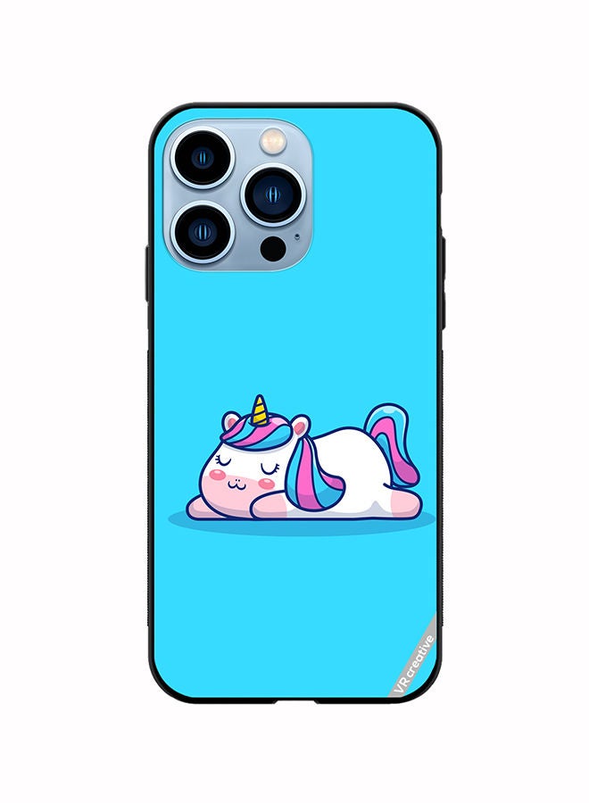 VR CREATIVE Protective Case Cover For Apple iPhone 14 Pro Max Sleeping Pony Design Multicolour - Image 1