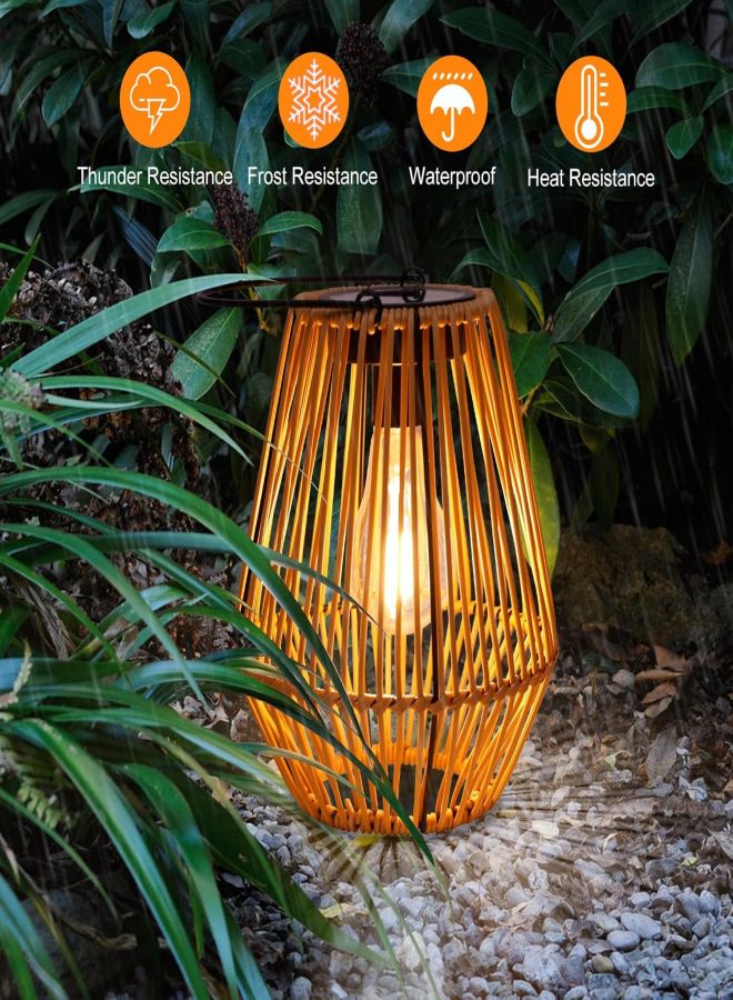 Outdoor willow solar lights, waterproof, bohemian style, suitable for outdoor hanging, vine lights, suitable for garden, terrace, porch, tree, lawn, path decoration, 2pcs - Image 5