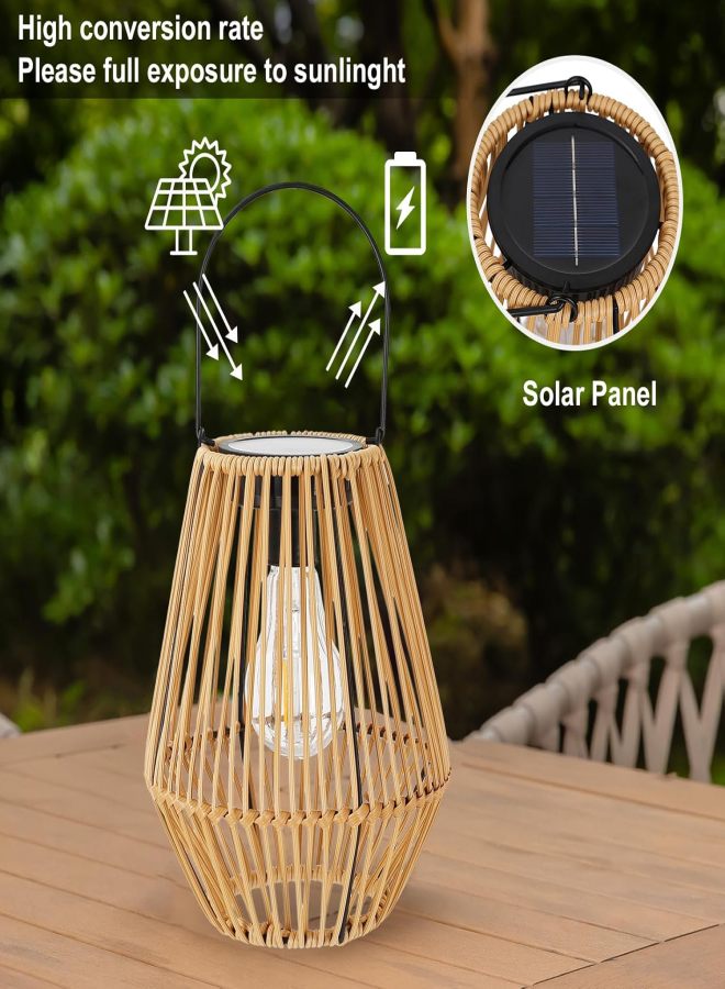 Outdoor willow solar lights, waterproof, bohemian style, suitable for outdoor hanging, vine lights, suitable for garden, terrace, porch, tree, lawn, path decoration, 2pcs - Image 4