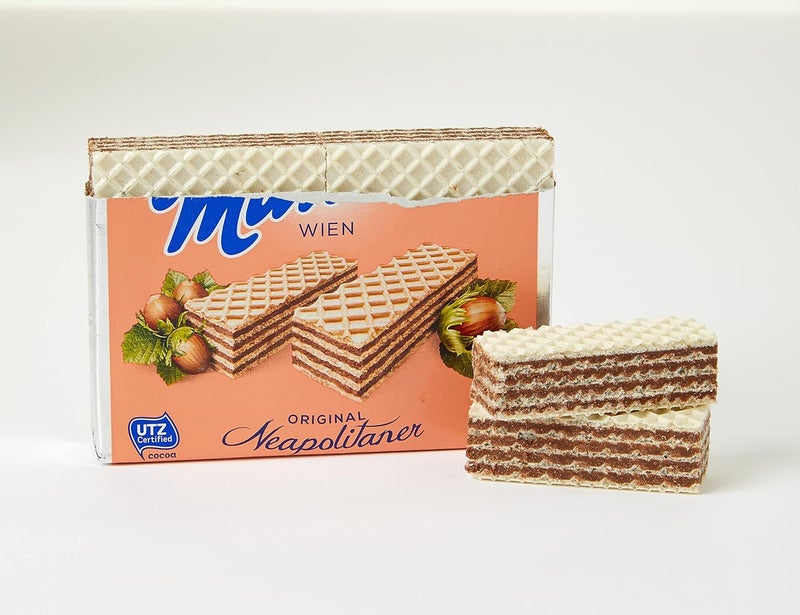 Manner Original Neapolitaner Wafers - Hazelnut Cream Filled, 75g (Pack of 12) - Image 2