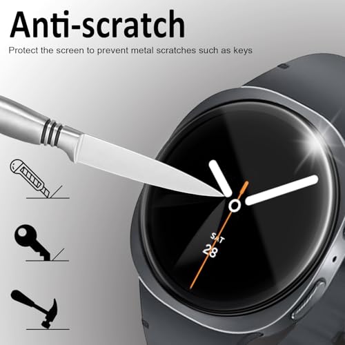 SPGUARD 4 Pack for Samsung Galaxy Watch 8 Screen Protector 40mm Tempered Glass Clear Film Anti Scratch Bubble Free Compatible with Galaxy Watch8 40mm(NOT for Others Models) - Image 4