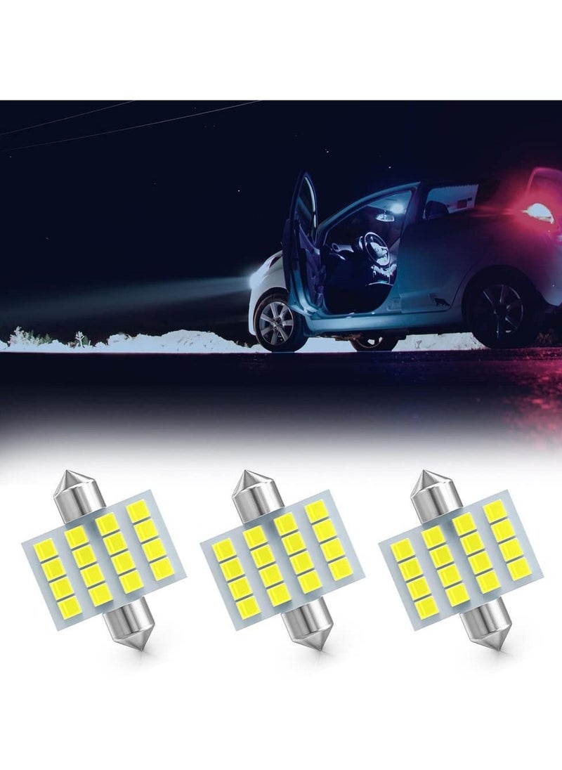 Generic Led Car Bulb, 8pcs Super Bright White Double Tip 2835 31mm 16SMD Led Car Lights Bulb for Car Interior Dome Map Trunk Light  - Image 5