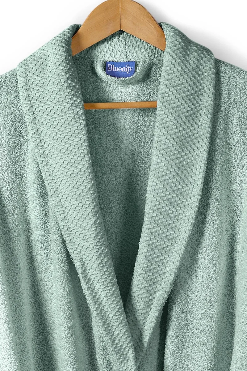 Bluenity Softy - 100% Natural Cotton Extra Soft Bathrobe 2xl - Green