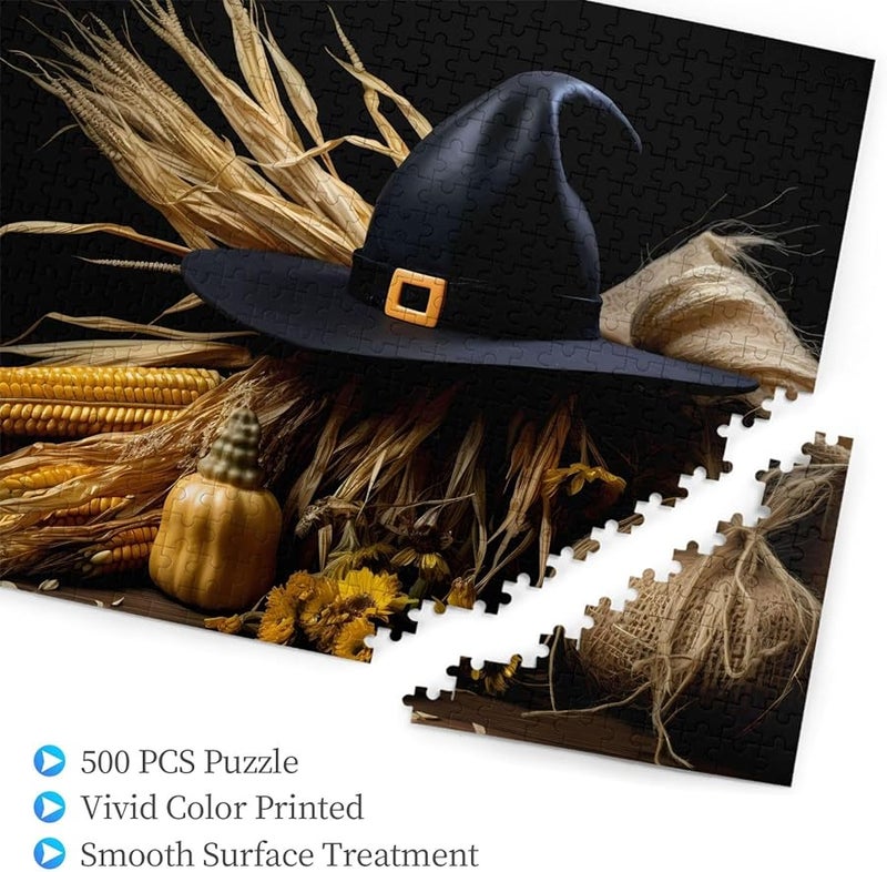 Phayah Witch Hat Corn Jigsaw Puzzle 500 Pieces For Adults Home Decor Birthday Party 20 4 X 15 Inches - Image 3