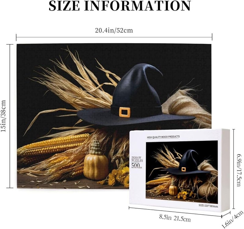 Phayah Witch Hat Corn Jigsaw Puzzle 500 Pieces For Adults Home Decor Birthday Party 20 4 X 15 Inches - Image 5