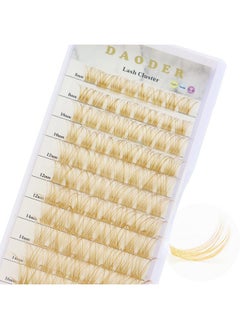 DAODER Brown Lash Clusters Blonde Lash Extension 96pcs Light Brown Cluster Lashes D Curl 8-16mm Wispy Individual Lashes With Clear Lash Band Eyelash Extension Clusters By DAODER(Brown Lash Cluster 007)  - Image 1