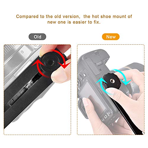 UTEBIT 8 inch Flash Bracket, Dual Camera Mount Extension Bar with 1/4 Screw Hot Shoe, Straight Flash Bracket Tripod Mount for DSLR Camera LED Light Studio Video Microphone, 2Packs - Image 3