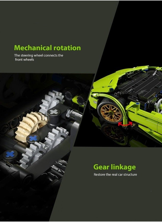 M MIAOYAN - Compatible with Lego sports car building blocks 1:14 assembly toys with pull back system car model Lego technology small particle toys - Image 1