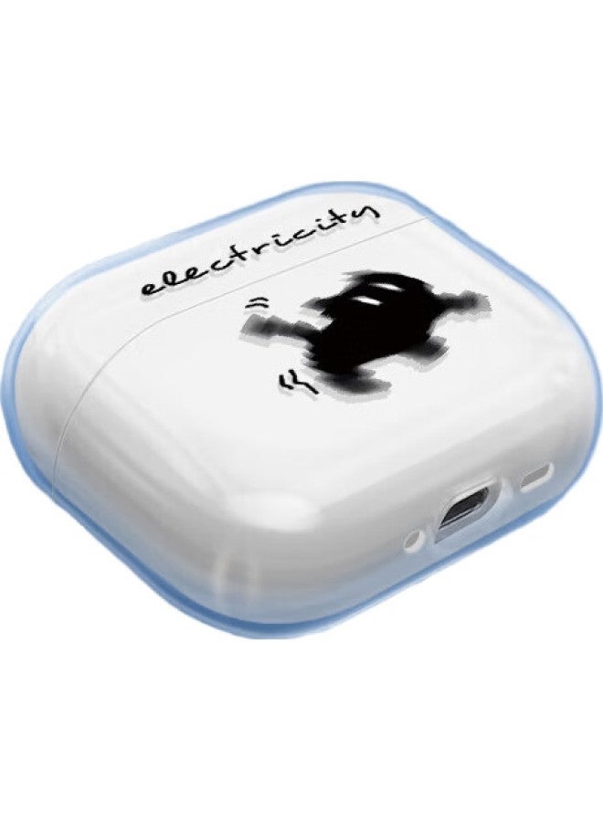Inkaida Yingkaida Protective Case For Airpods 4 Apple Earphone Wireless Bluetooth Headset Anti-fall Creative Anti-slip Shell Storage Box Electric Cat - Image 3