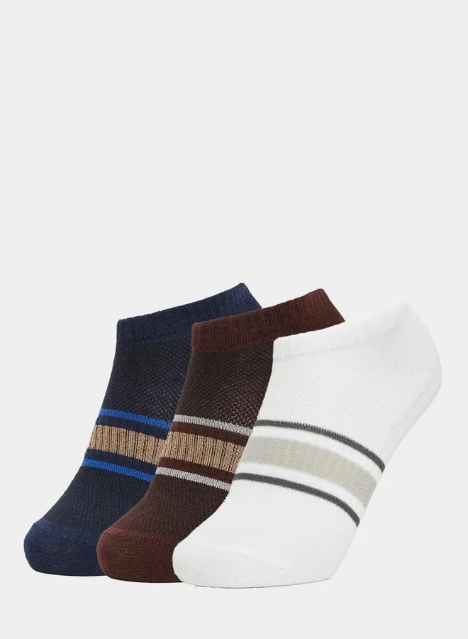 Pack of 3 - Striped Detail Ankle Socks