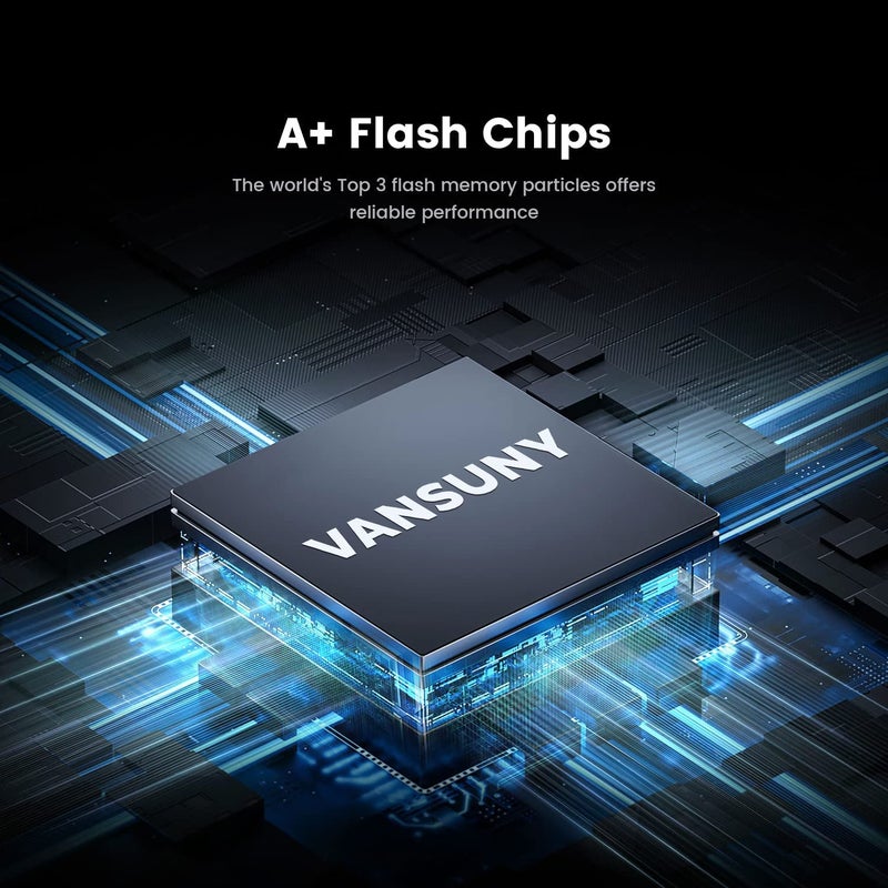 Vansuny فان سوني 1 تيرابايت SSD خارجي محمول، USB 3.1 جين 2 500 ميجابايت/ثانية نقل بيانات عالي السرعة، محرك أقراص صلب خارجي صغير معدني USB C للكمبيوتر، اللابتوب، الهواتف والمزيد - Image 5