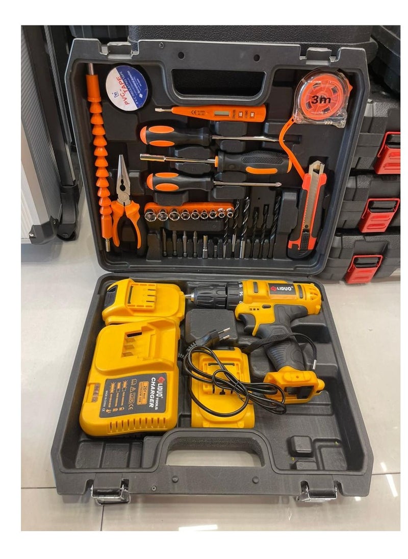 XiuWoo Liduo 36 Pieces  Home Repair Tool Set With Drilling Machine Daily Maintenance And DIY Storage Case  - Image 1