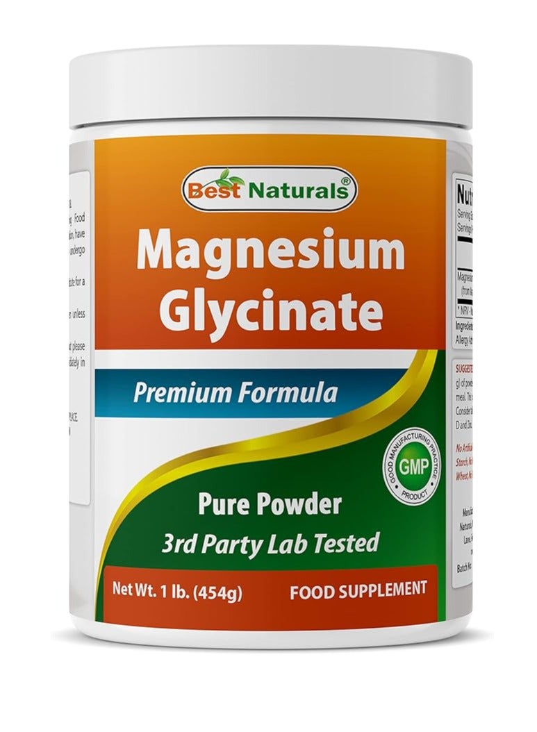 Best Naturals Magnesium Glycinate Powder - 1 Pound 1 LB 