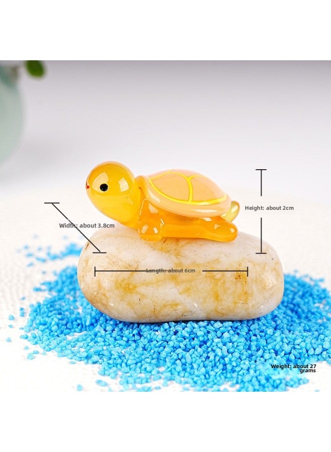 Diy Cream Glue Blind Bag Simulation Luminous Turtle Hairpin Patch Hand-made Pendant Resin Accessories Tide Play Micro Landscape-Color:Orange-Specifications:Glow-in-the-dark Turtle  - Image 1